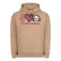 Pigment Burro Peace Love Shih Tzu Urban Hoodie - Bettercallsaul