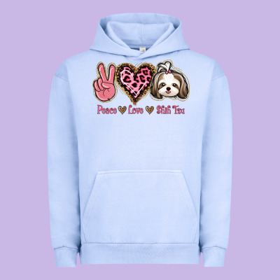 Peace Love Shih Tzu Urban Hoodie Designed By Bettercallsaul