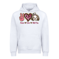 White Peace Love Shih Tzu Urban Hoodie - Bettercallsaul