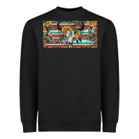 Black Boho bull skull and serape Heavyweight Sweatshirt - RanaPortraitStore