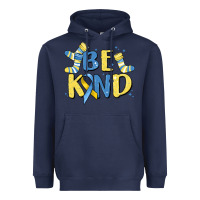 Navy be kind Heavyweight Hoodie - MaliasSmallBusiness