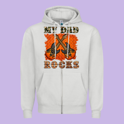 My Dad Rock Zipper Hoodie Designed By Artiststas