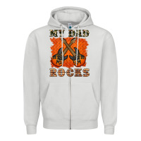 Dove Grey my dad rock Zipper Hoodie - Artiststas