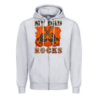Heather Grey my dad rock Zipper Hoodie - Artiststas