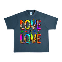Midnight Navy love is love Urban Heavy Tee - Zillion Design Studio