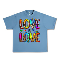Pebble Blue love is love Urban Heavy Tee - Zillion Design Studio