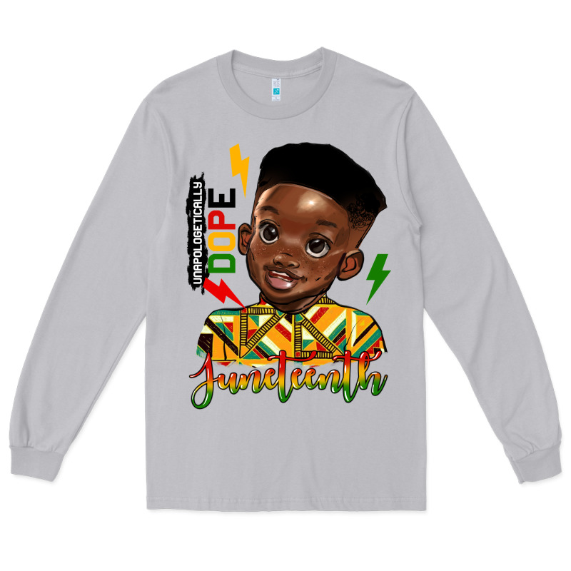Juneteenth Black Boy Long Sleeve Tee by HRA Design Shop | Teevron