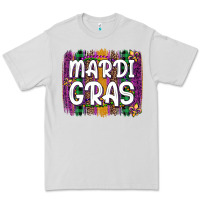 Dove Grey mardi gras fleur de lis brush stroke Premium Tee - Artiststas