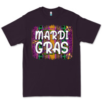 Plum mardi gras fleur de lis brush stroke Premium Tee - Artiststas