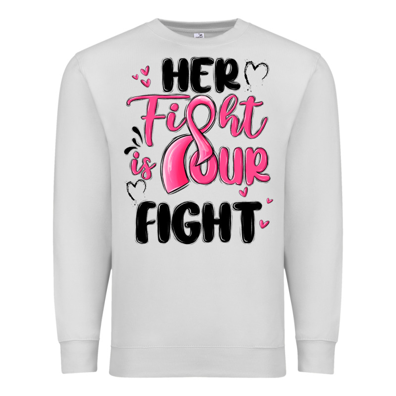 Her Fight Is Our Fight Premium Sweatshirt by MaliasSmallBusiness | Teevron