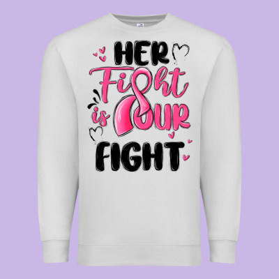 Her Fight Is Our Fight Premium Sweatshirt Designed By Maliassmallbusiness