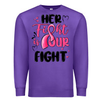 Purple her fight is our fight Premium Sweatshirt - MaliasSmallBusiness