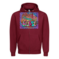 Burgundy proud nurse tumbler Zipper Hoodie - BundleAndBundleShop