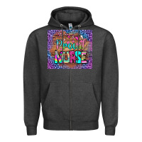 Charcoal Heather proud nurse tumbler Zipper Hoodie - BundleAndBundleShop