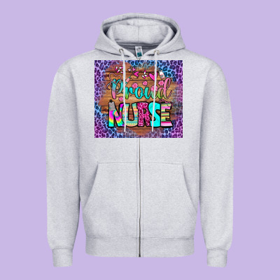 Proud Nurse Tumbler Zipper Hoodie Designed By Bundleandbundleshop