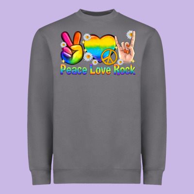 Heavyweight Sweatshirt peace love rock pride