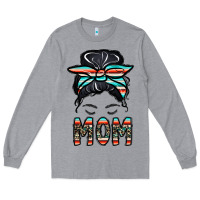 Heather Grey mom Long Sleeve Tee - CowhideDigitalArt