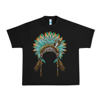 Black native american headdress turquise Urban Heavy Tee - BarkalooDesign