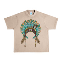 French Oak native american headdress turquise Urban Heavy Tee - BarkalooDesign