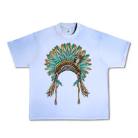 Grape Ice native american headdress turquise Urban Heavy Tee - BarkalooDesign