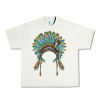 Pistachio native american headdress turquise Urban Heavy Tee - BarkalooDesign