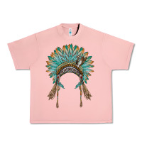 Salmon native american headdress turquise Urban Heavy Tee - BarkalooDesign