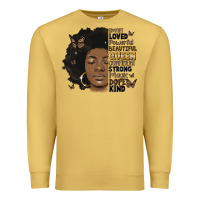 Antique Gold afro woman smart loved powerful Premium Sweatshirt - MaliasSmallBusiness