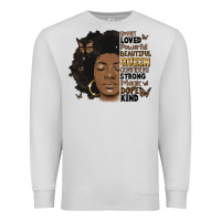 Dove Grey afro woman smart loved powerful Premium Sweatshirt - MaliasSmallBusiness