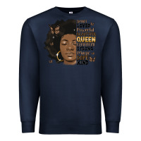 Navy afro woman smart loved powerful Premium Sweatshirt - MaliasSmallBusiness