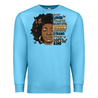 Ocean Blue afro woman smart loved powerful Premium Sweatshirt - MaliasSmallBusiness