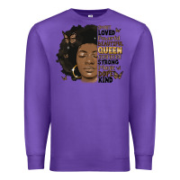Purple afro woman smart loved powerful Premium Sweatshirt - MaliasSmallBusiness
