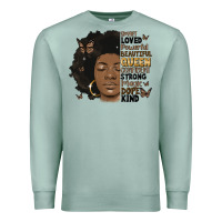 Seafoam afro woman smart loved powerful Premium Sweatshirt - MaliasSmallBusiness