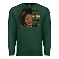 Sports Green afro woman smart loved powerful Premium Sweatshirt - MaliasSmallBusiness