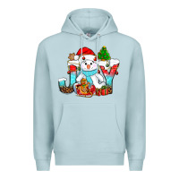 Blue Mist joy christmas with snowman bbs Premium Hoodie - BundleAndBundleShop