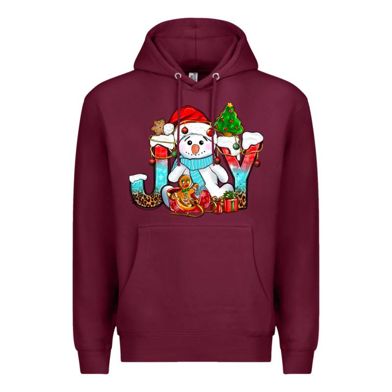 Joy Christmas With Snowman Bbs Premium Hoodie by BundleAndBundleShop | Teevron