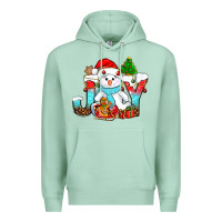 Seafoam joy christmas with snowman bbs Premium Hoodie - BundleAndBundleShop