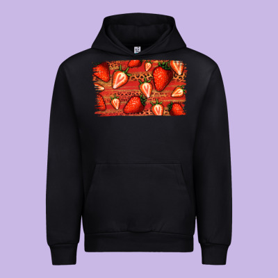 Strawberry Background Urban Hoodie Designed By Bettercallsaul