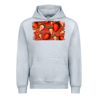 Heather Grey Strawberry Background Urban Hoodie - Bettercallsaul