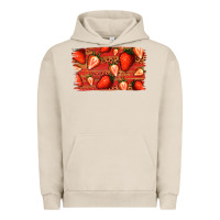 Pigment French Oak Strawberry Background Urban Hoodie - Bettercallsaul