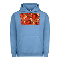 Pigment Pebble Blue Strawberry Background Urban Hoodie - Bettercallsaul