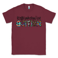 Burgundy accept. understand love autism Classic Tee - CowhideDigitalArt