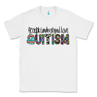 White accept. understand love autism Classic Tee - CowhideDigitalArt