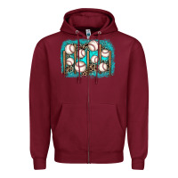 Burgundy baseball background Zipper Hoodie - JahusDesignShop
