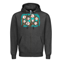 Baseball Background Zipper Hoodie | Teevron