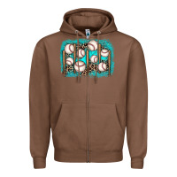 Chestnut baseball background Zipper Hoodie - JahusDesignShop