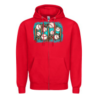 Red baseball background Zipper Hoodie - JahusDesignShop
