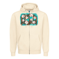 Sandshell baseball background Zipper Hoodie - JahusDesignShop