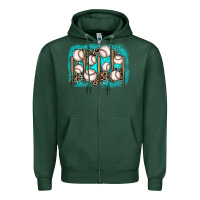Sports Green baseball background Zipper Hoodie - JahusDesignShop