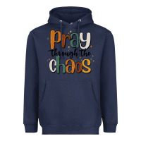 Navy pray throthe chaos Heavyweight Hoodie - MaliasSmallBusiness
