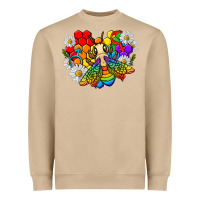 Pride Bee With Daisy Lgbtq Heavyweight Sweatshirt | Teevron